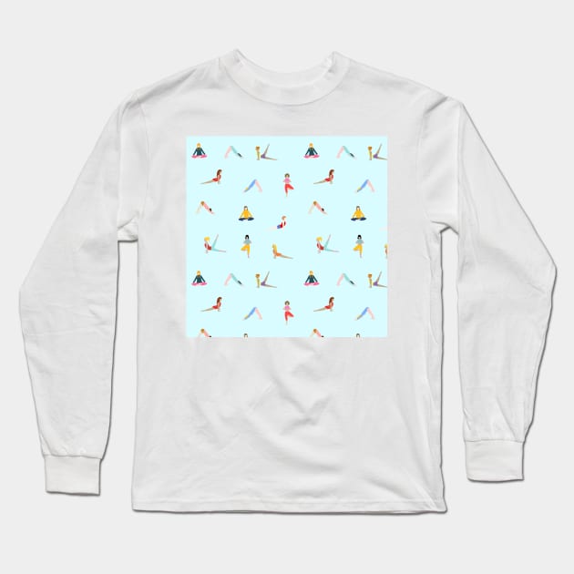 yoga positions Long Sleeve T-Shirt by bigmomentsdesign